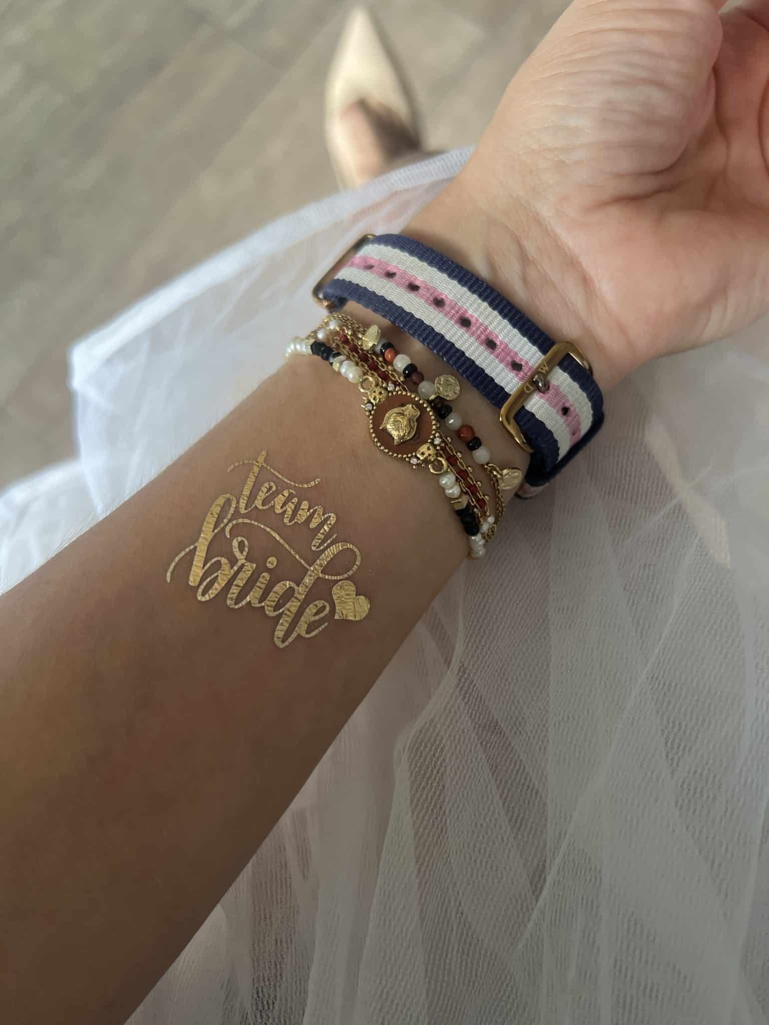 Tatuaje "Team Bride" (Dorado) | Uvimark® - Calcomanías Personalizadas ...