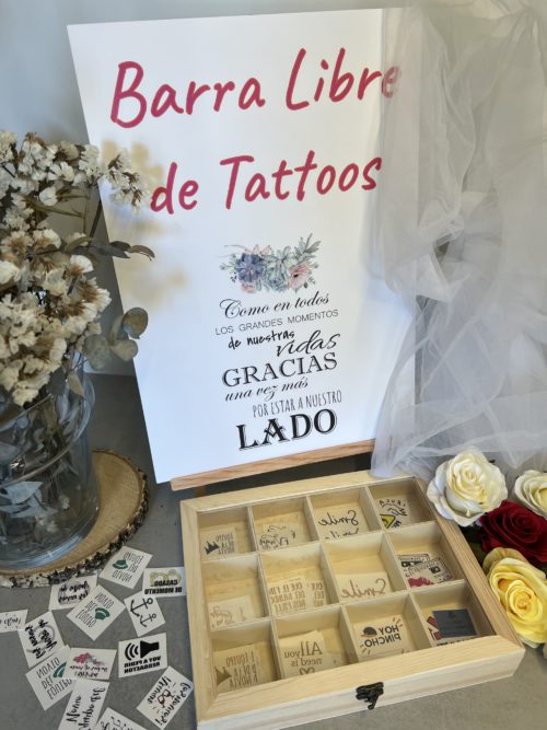 barra libre de tatuajes boda